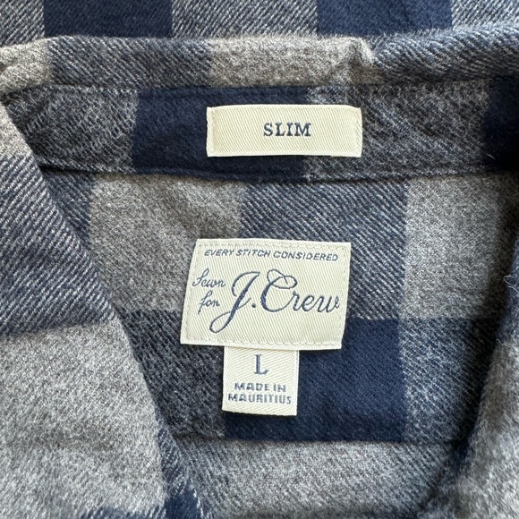 J. Crew Slim Fit Button Down Flannel Shirt - Picture 3 of 3